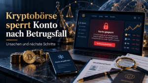 Kryptobörse sperrt Konto nach Betrugsfall - Krypto Investigation - Krypto Investigation Kryptobörse Konto gesperrt nach Betrugsfall – Ursachen und nächste Schritte